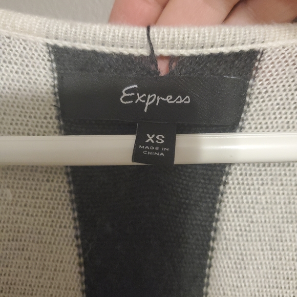 Express Gray and White Sweater Dress - Picture 2 of 3